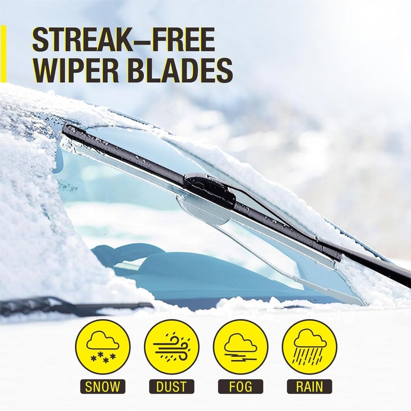 5PLUS 3 Wipers 25"/22"/15" Replacement For VW Volkswagen Tiguan 2022 2021 2020 2019 2018, 25 Inch+22 Inch Windshield Wiper Blades with 15 Inch Rear Wiper Blade - Image 5